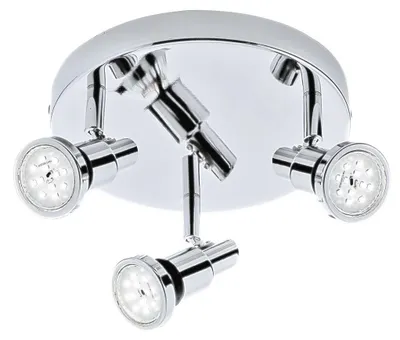 Immagine prodotto di Lampada da bagno a LED faretto IP44 orientabile e inclinabile 3xGU10 14,4W Ø 21cm Briloner