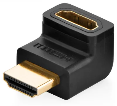 Produktbild von Ugreen HD112, HDMI, Stecker, Buchse, Abgewinkelt, Gerade, Gold