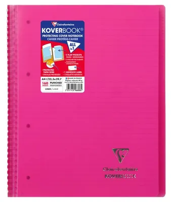 Produktbild von Koverbook A4+ liniert+R 80Bl pink