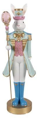 Produktbild von Clayre & Eef Dekorationsfigur Kaninchen 10x9x31 cm Weiß Kunststoff