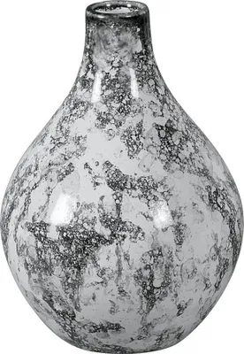 Produktbild von Vase Marble Keramik 16x16x20 cm schwarz marmorisiert