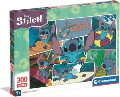 Image de Puzzle Stitch 300 pièces Super, Puzzle Enfant 3 ans, Thème Dessins Animés, 48,5 x 33,5 cm, Clementoni