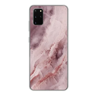 Produktbild von MuchoWow® Handyhülle Schutzhülle Hülle für Samsung Galaxy S20 Plus Naturstein - Rosa - Luxus Silikon Softcase Handy Hülle - Hartschale
