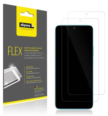 Produktbild von 2x Schutzfolie für Honor 90 Folie, 100% Displayabdeckung, dipos Flex