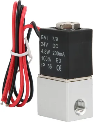 Obrázok produktu pre elektrický elektromagnetický ventil 24 V DC s rýchlou odozvou 2 polohy 2 cesty Vzduch Voda OlejG1/8