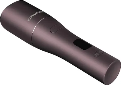A product shot of a curling iron on a white background.