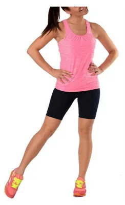 Produktbild von Damen Sport Fitness Leggings Slim; Schwarz 1/2 XL