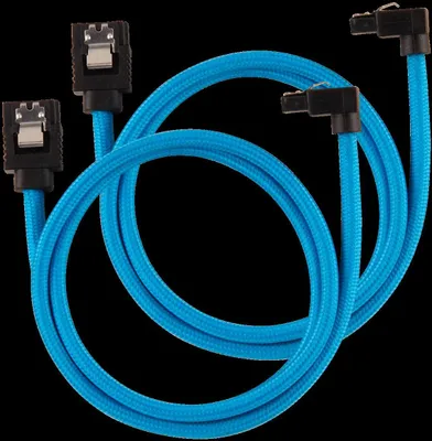 Obrázok produktu pre Corsair CC-8900285, 0,6 m, SATA III, Samec/samec, Čierna, Modrá, Priamy, Priamy