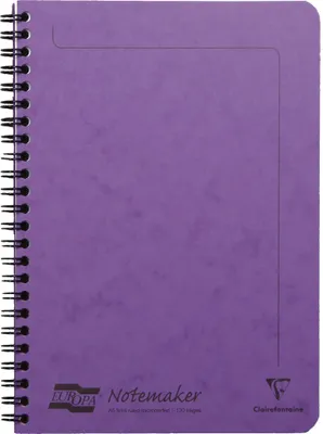 Produktbild von Clairefontaine 10x Doppelspiralheft A5 60 Blatt liniert abtrennbar Flieder 4854Z
