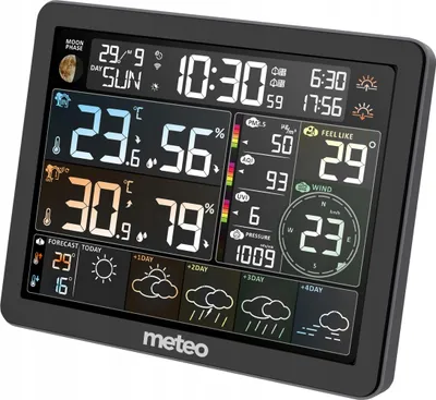 Zdjęcie produktu dla Meteo Stacja Pogodowa Pogody Sp400 Miernik Zanieczyszczenia Powietrza Higrometr Baromet