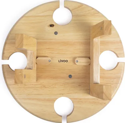 Produktbild von Vorspeisenteller Servierplatte Holz mit Füßen MES150