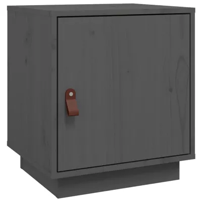 Produktbild von Nachttisch Grau 40x34x45 cm Massivholz Kiefer