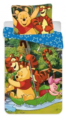 Produktbild von Disney Winnie Puuh Rafting Kinderbettwäsche 90×140cm, 40×55