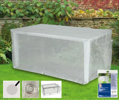 Image de Housse de protection transparente table rectangulaire,env. 180x100x75