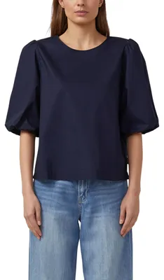 Produktbild von s.Oliver Damen Bluse – Popeline, Ballonärmel, Regular Fit