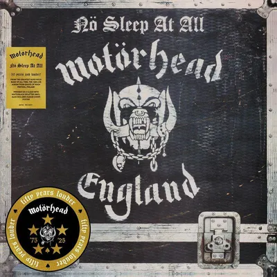 Produktbild von Motörhead - No Sleep At All (50th Anniversary) (Poster) (Clear & Black Splatter Coloured) (LP)