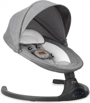 Obrázek produktu pro MoMi KENANI Dětská houpačka - 5 vibrací, časování hudby, funkce Bluetooth - tmavě šedá