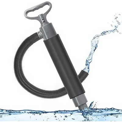 Produktbild von Kajak Lenzpumpe manuell, 41 cm lang,Handpumpe mit 60 cm Schlauch, schwimmende Bilgepumpe für Kanu und Boot
