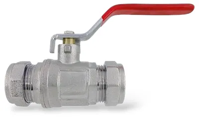 Produktbild von Kugelhahn mit Klemmringverschraubung Hebelgriff für Kupfer CU Rohr Ø 15 mm