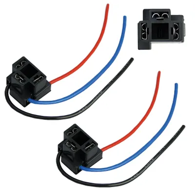 Produktbild von 2x H4 Stecker Fassung Sockel Lampenfassung Lampenstecker Lampensockel P43t mit Kabel