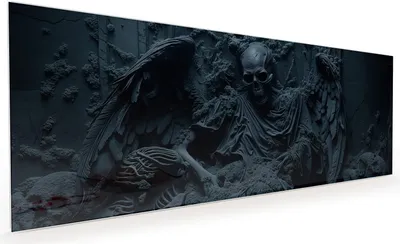 Produktbild von Küchenrückwand Spritzschutz Glas mit Motiv Skeletthüter 40 x 40 cm
