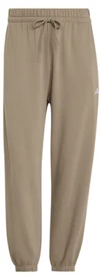 Produktbild von adidas Damen Essentials Small Logo French Terry Cuffed Pants, Khaki Six/White, L