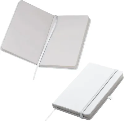 Produktbild von Notizbuch / DIN A6 / 160 S. / blanko / samtweiches PolyurethanHardcover / Farbe: weiß