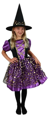 Immagine prodotto di Costume per bambini Strega Viola-oro (s)