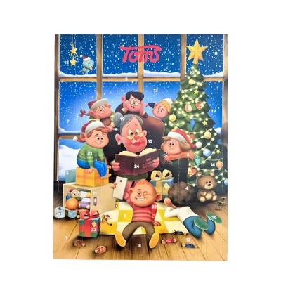 Produktbild von Toms Julekalender 257g - Adventskalender gemischte Süßigkeiten, Schokolade und Karamellen (24 Stück)