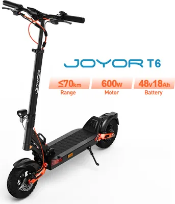Produktbild von Joyor T6 offroad E-Scooter 600W 48V18Ah 48km/h Offroad Elektroroller bis 70 km Reichweite klappbar 10 Zoll