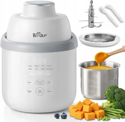 Obrázek produktu pro Bear NutriEase – robot na přípravu dětské výživy z nerezové oceli 2 v 1