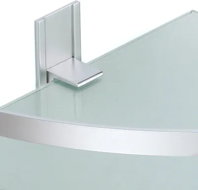 Produktbild von MSV Bad Regal "Tabarca" Eckregal Duschregal aus Aluminium und Glas - kleben und bohren