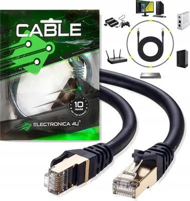 Immagine prodotto di Cavo di rete Ethernet RJ45 Cat7 Cat7 AWG26 10 Gbps 600MHz 1,5 m 150 cm