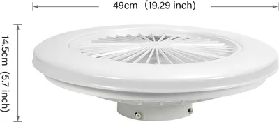 Produktbild von Aopunly RGB stropný ventilátor s osvetlením a diaľkovým ovládaním RGB stropné svetlo Tichý ventilátor Stropné svietidlo