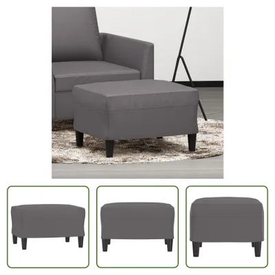 Produktbild von The Living Store Fußhocker Grau 60x50x41 cm Kunstleder