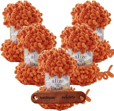 Produktbild von 5 x ALIZE Puffy Fine 6 Orange mit Label