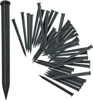 Produktbild von Garronda Kunststoffanker 18 cm für Rasenkante Beeteinfassung (18 cm, 100x Schwarz)