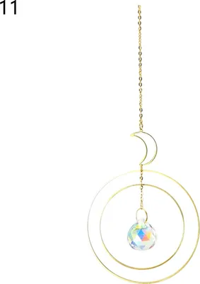 Produktbild von Sonnenfänger-Anhänger, auffälliger dekorativer Sonnenfänger aus Kunstkristall aus Glas, Regenbogen-Prisma-Anhänger, Heimdekoration-11