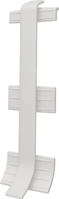 Zdjęcie produktu dla Łączniki VILO do listew przypodłogowych LINELA – wodoodporne PVC – idealne dopasowanie kolorystyczne – 2 sztuki – 55 x 20 mm – jasnoszare