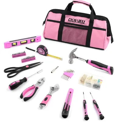 Produktbild von Werkzeugset für Damen 140 Teile mit 35,6 cm Werkzeugtasche Pink