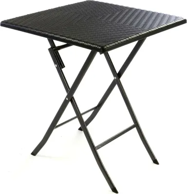 Produktbild von VCM Klapptisch | Maße 61x61x75 cm | Stehtisch | Partytisch | Gartentisch klappbar | Bistrotisch | Rattanoptik