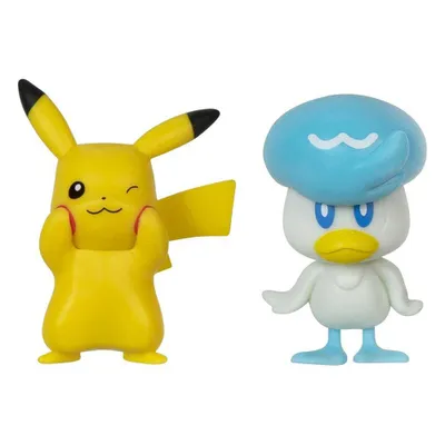 Produktbild von Pokémon Gen IX Battle Figure Pack Minifiguren 2er-Pack Pikachu & Kwaks 5 cm