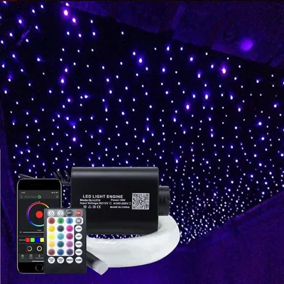 Sternenhimmel-Kit 16 W, RGBW, Bluetooth, 450 Fasern, 2 m, Fernbedienung