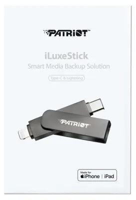 Produktbild von Patriot iLuxe Stick C MFi/512GB/USB 3.2/Lightning + USB-C/Černá