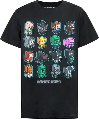 Obrázok produktu pre Minecraft - "Mini Mob" tričko pre deti HE1971 (128) (čierne)