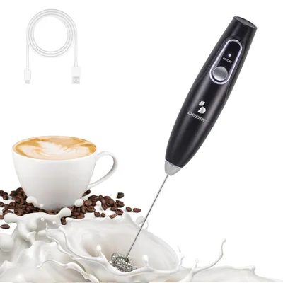 Elektrischer Milchschäumer, wiederaufladbar, 40 Min. Akku, USB