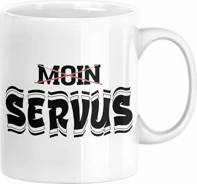 Produktbild von München Servus Tasse Geschenk Heimat Münchener Geschenkidee Kaffee-Becher Bayern Servus (Weiß)