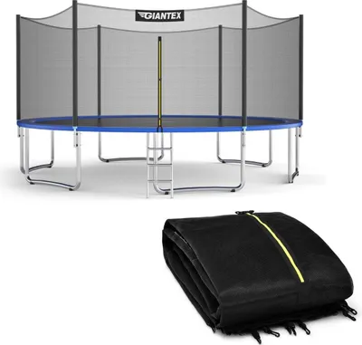 Produktbild von Trampolin Sicherheitsnetz für Gartentrampoline Ersatznetz außenliegend mit Reißverschluss und Schnallen Ø 305 cm