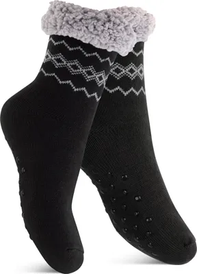 Produktbild von Footstar Damen und Herren Winter Haussocken (1 Paar) Kuschelsocken - Schwarz 35-38
