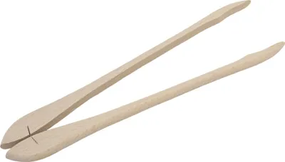 Obrázek produktu pro Dřevěné kleště na grilování salátových topinek, bukové dřevo, délka 25 cm